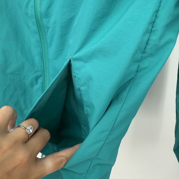 Huf Teal Blue Windbreaker Nylon Mens Jacket Size Small - Picture 5 of 10